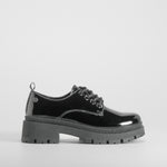 Blucher negro de charol con cordones NYC
