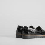 Mocasín plano dentado negro COMFEET