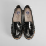Mocasín plano dentado negro COMFEET
