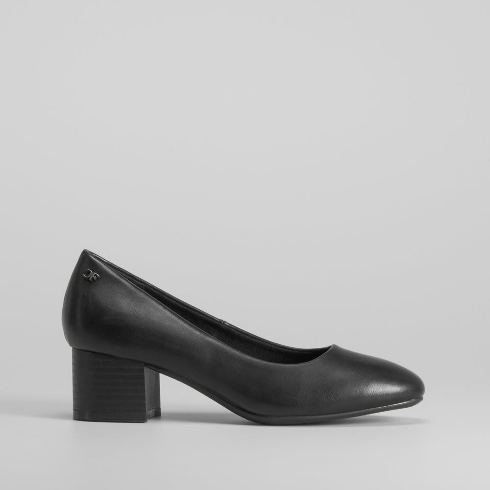 Zapato de tacón taupe cómodo negro COMFEET
