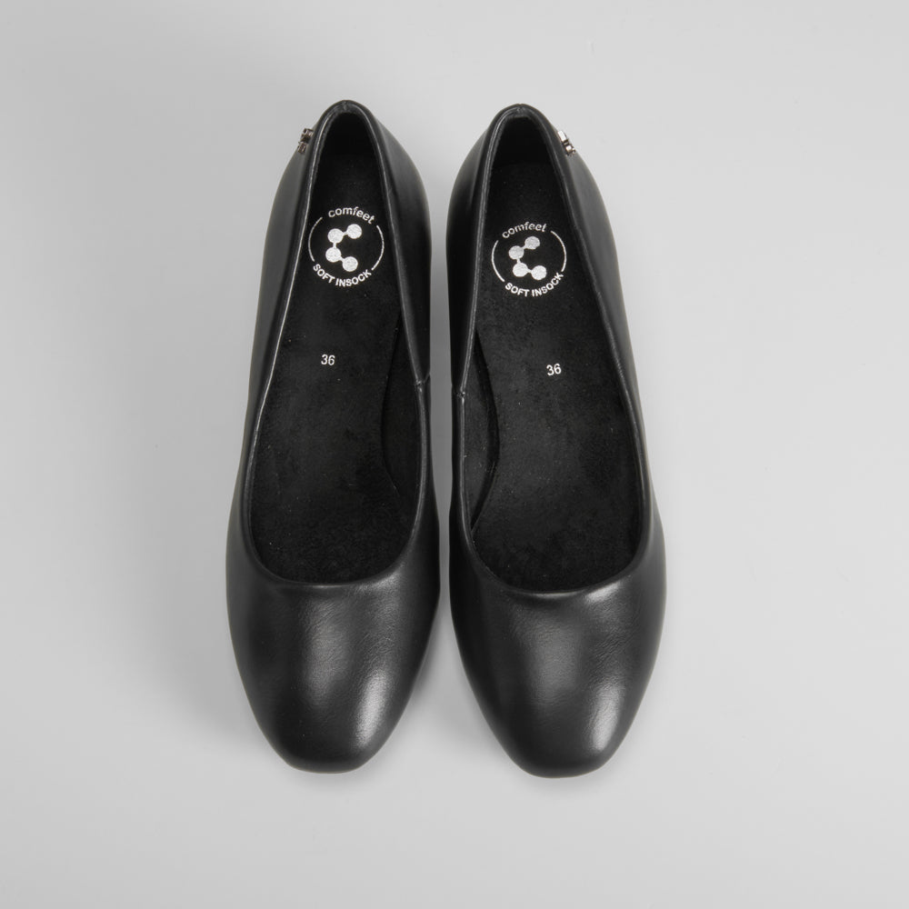 Zapato de tacón taupe cómodo negro COMFEET