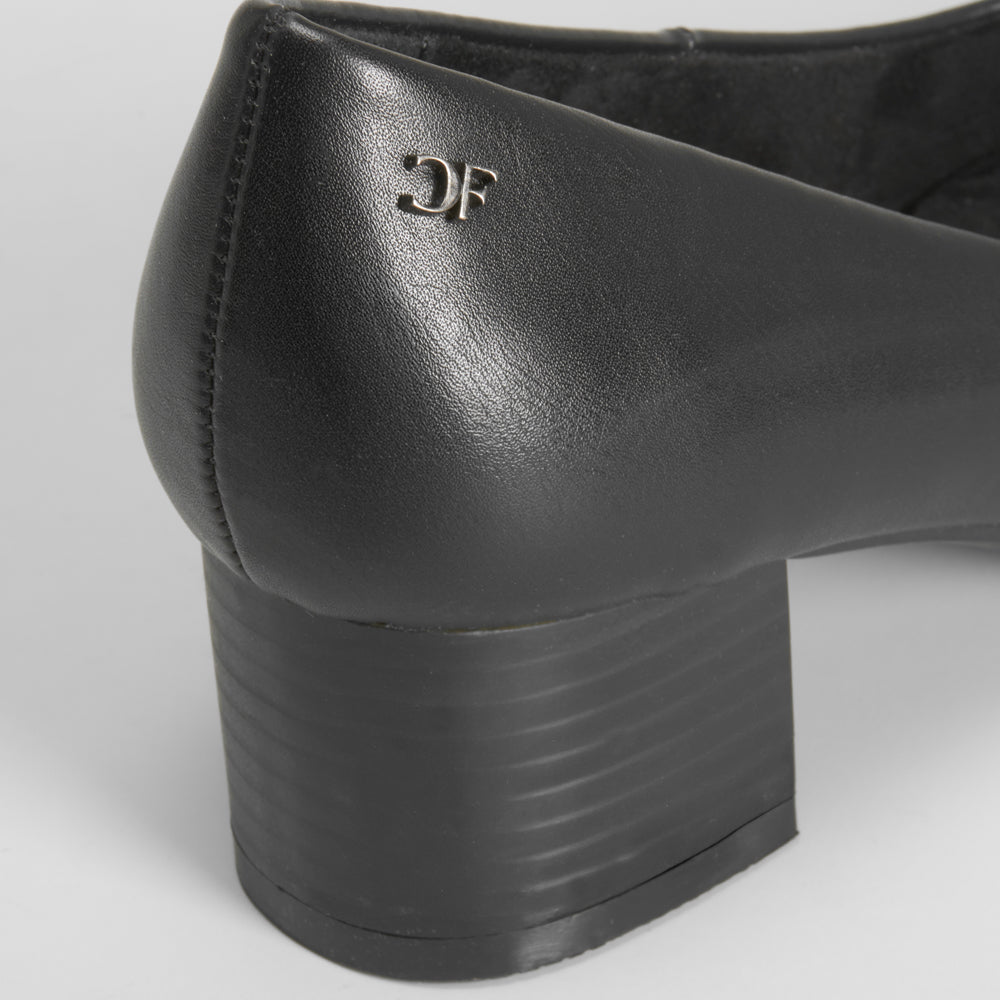 Zapato de tacón taupe cómodo negro COMFEET