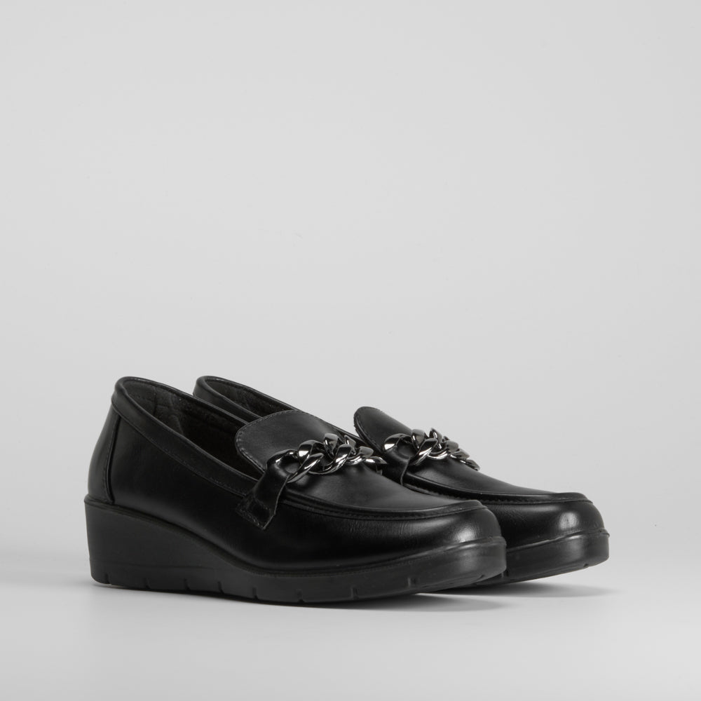 Mocasín cadena negro de COMFEET