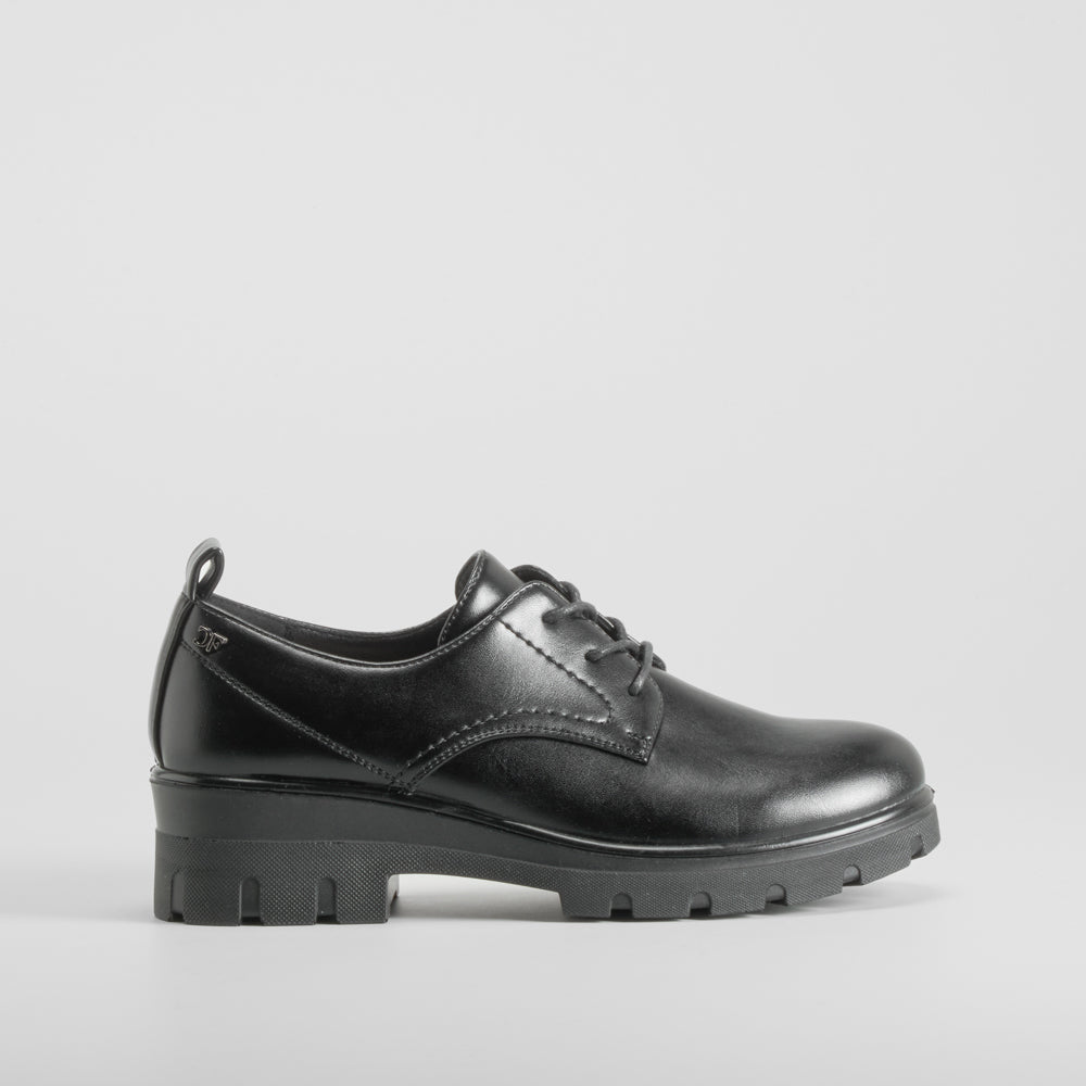 Blucher negro tacón dentado COMFEET