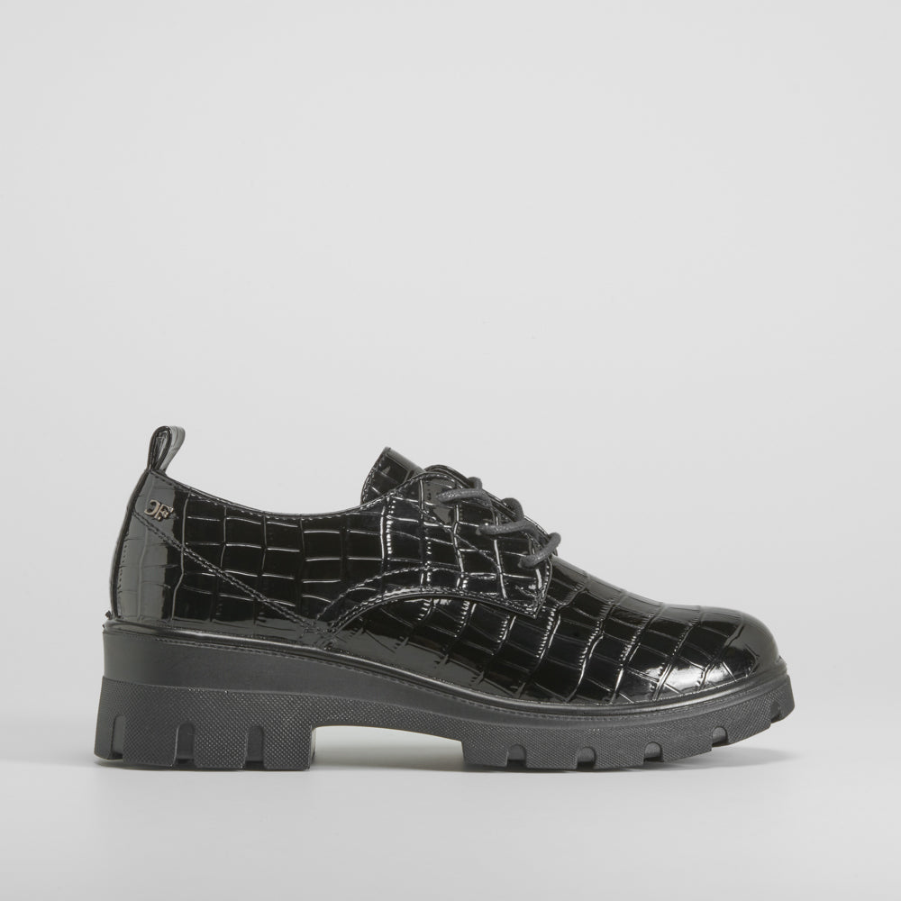 Blucher grabado coco negro COMFEET