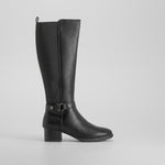 Bota tacón medio negro COMFEET