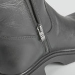 Bota negra lisa de piel FOSCO