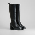 Bota alta tacón con plataforma negro PICCOLA PIU