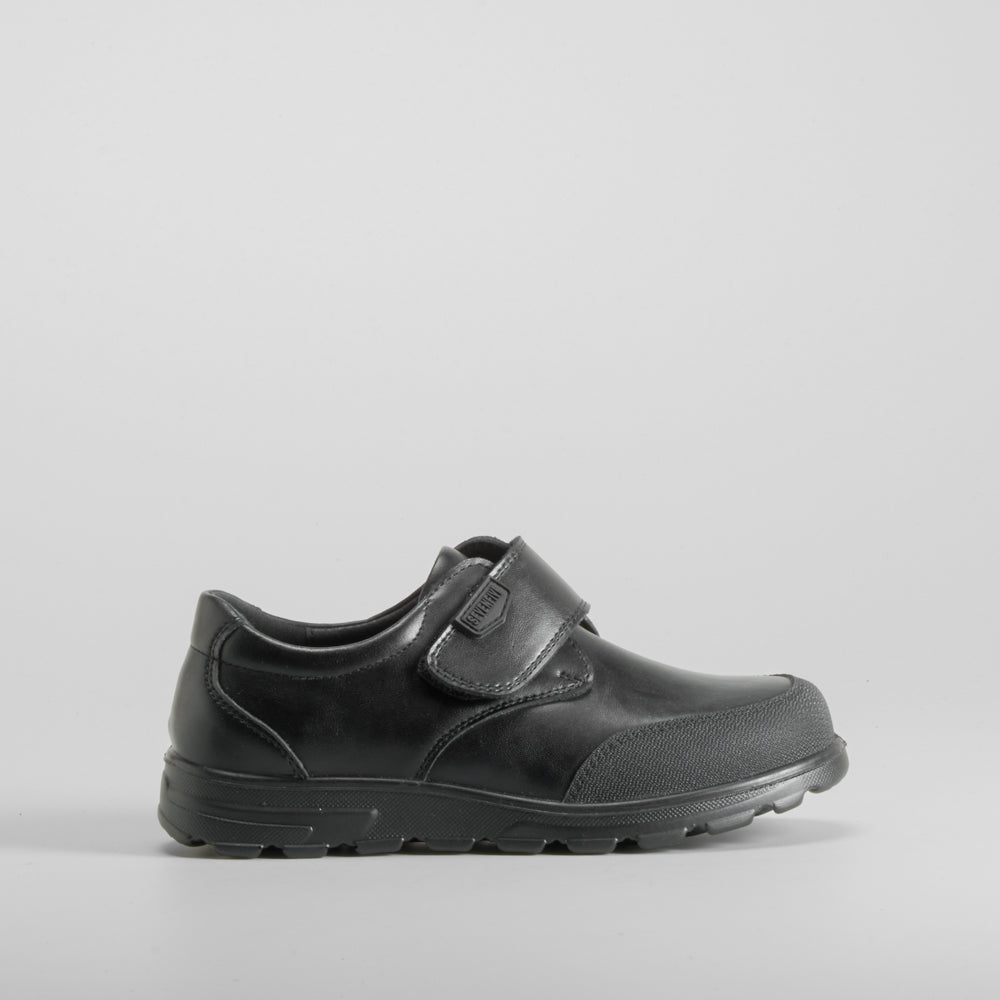Zapato colegial velcro negro piel SEVEN FIVE