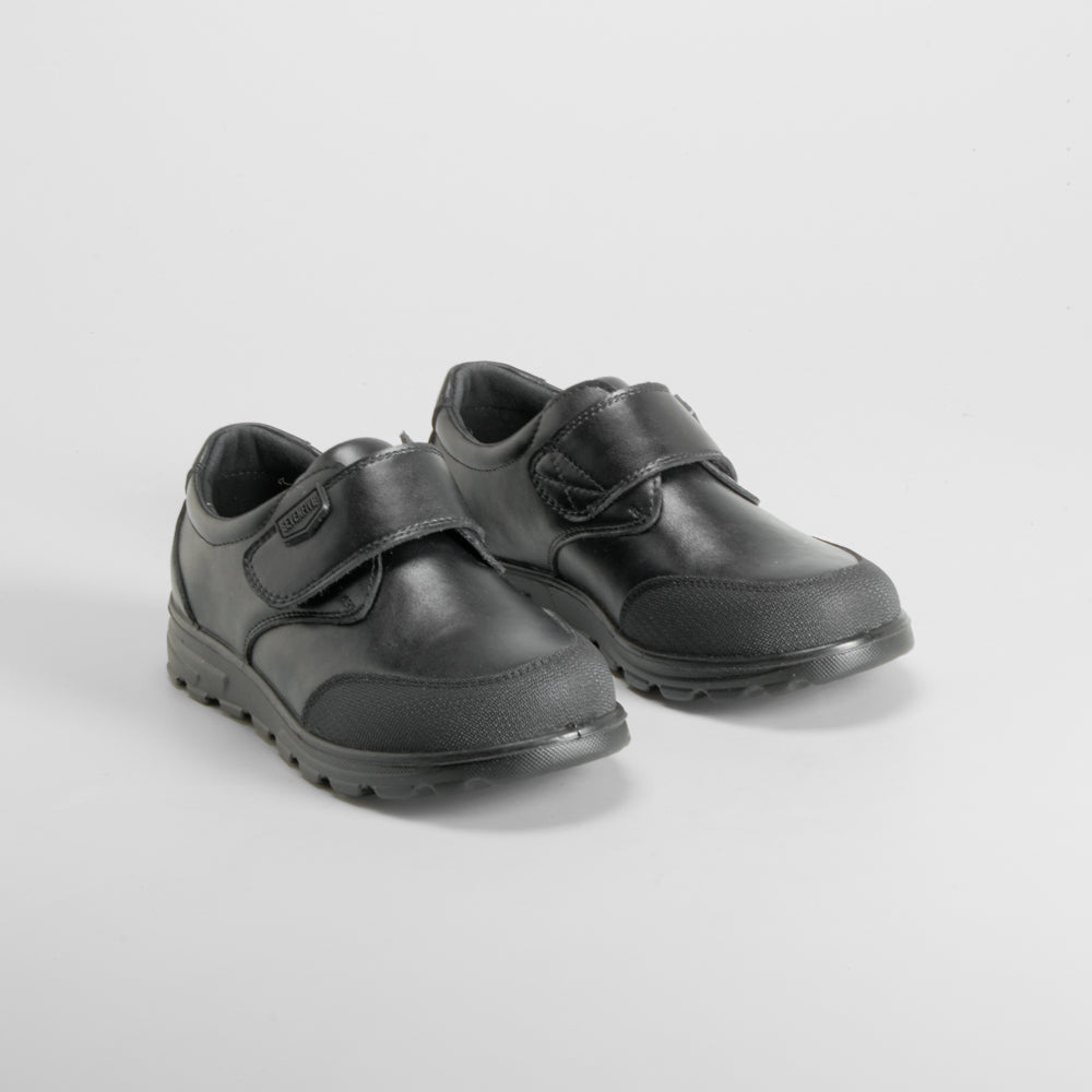 Zapato colegial velcro negro piel SEVEN FIVE