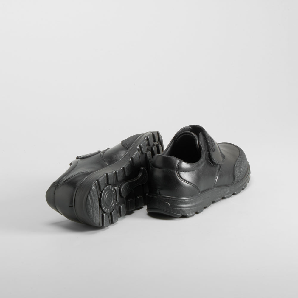 Zapato colegial velcro negro piel SEVEN FIVE