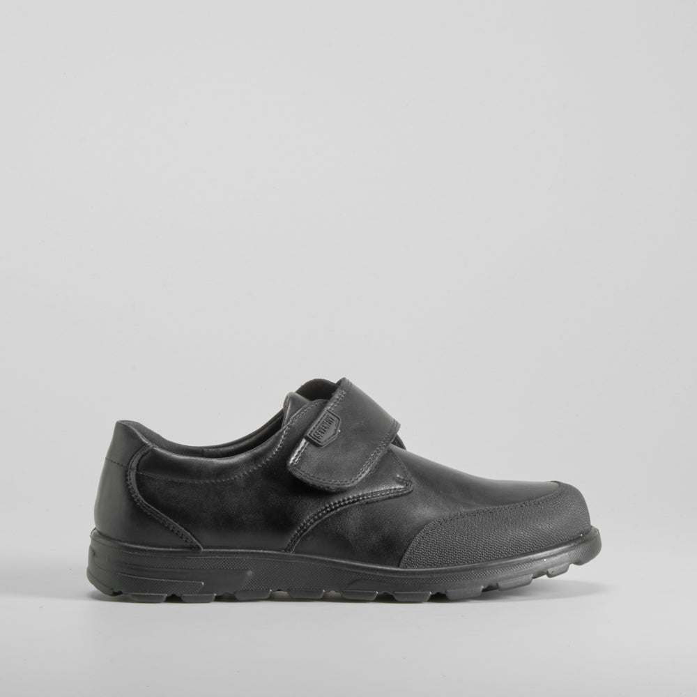 Zapato colegial negro velcro piel SEVEN FIVE