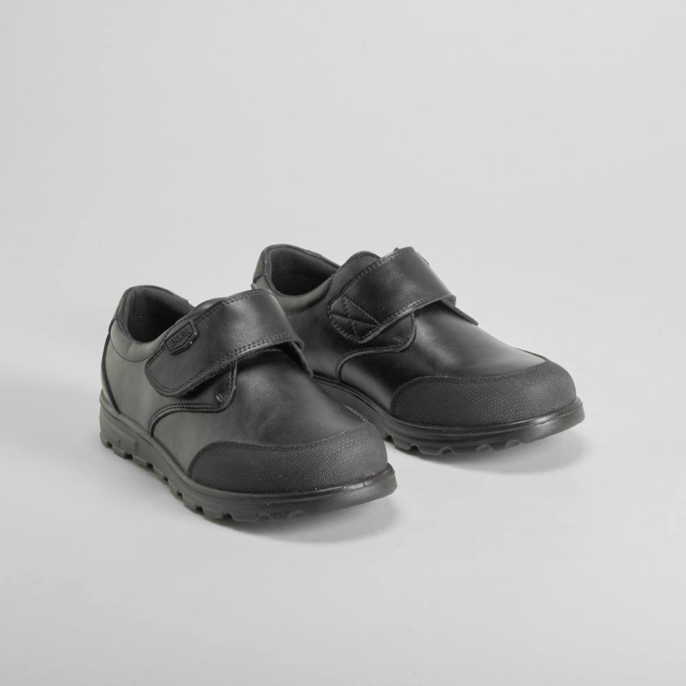 Zapato colegial negro velcro piel SEVEN FIVE