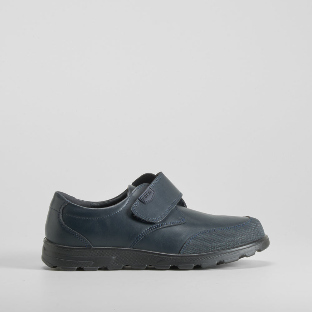 Zapato colegial azul velcro piel SEVEN FIVE