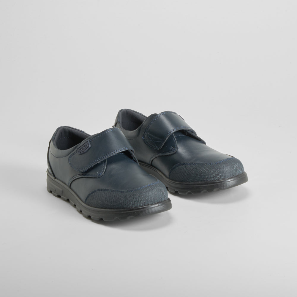 Zapato colegial azul velcro piel SEVEN FIVE