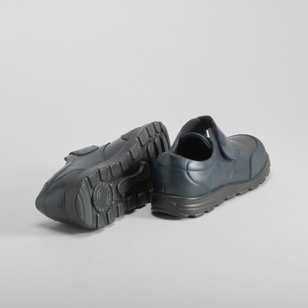 Zapato colegial azul velcro piel SEVEN FIVE
