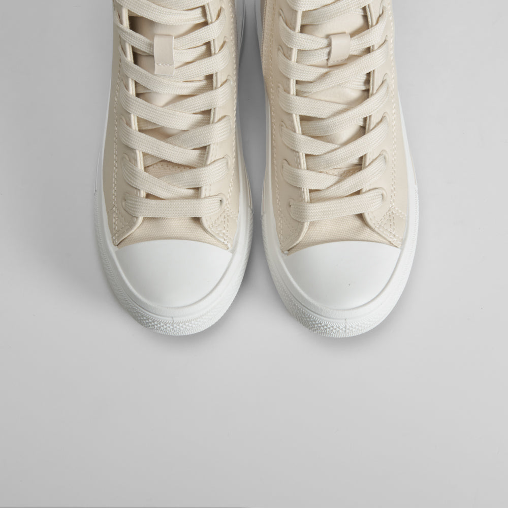Zapatilla alta beige cremallera XTI