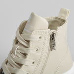 Zapatilla alta beige cremallera XTI