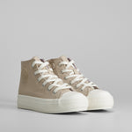 Zapatilla alta cordones beige OH GIRL