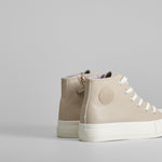 Zapatilla alta cordones beige OH GIRL
