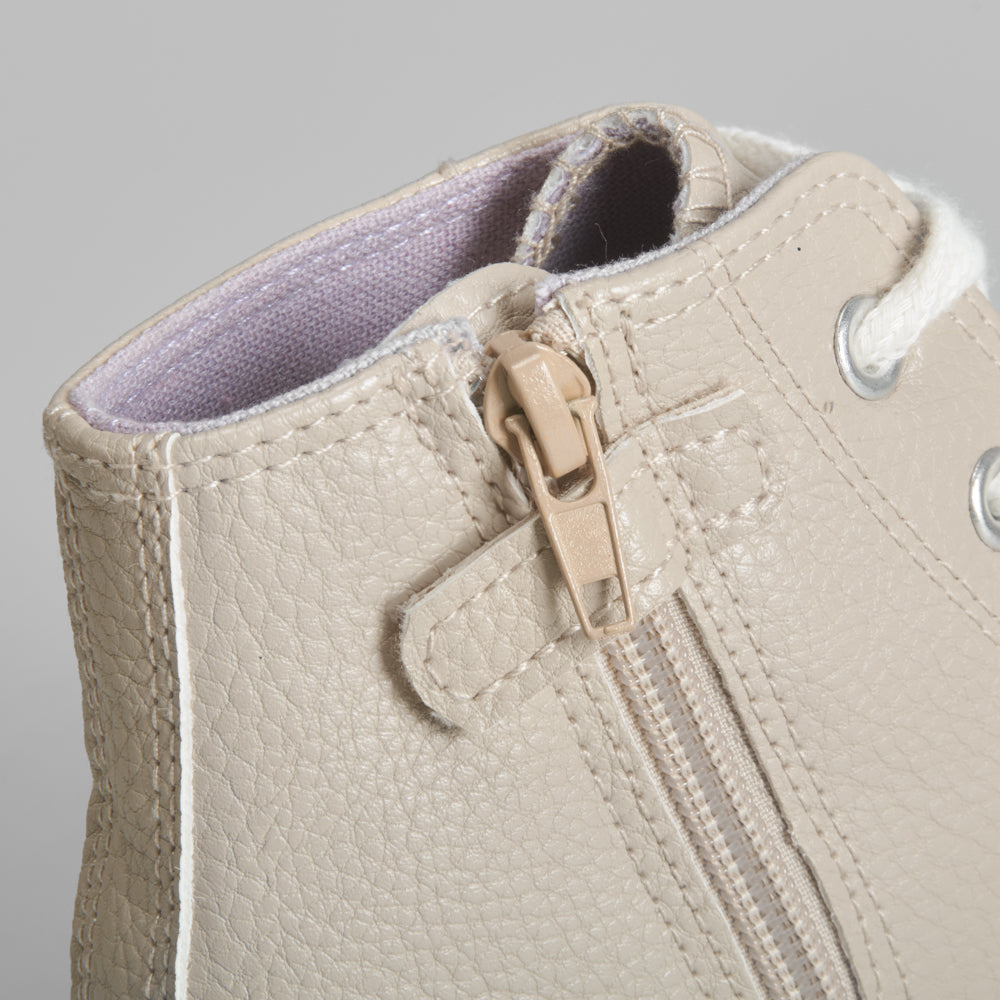Zapatilla alta cordones beige OH GIRL
