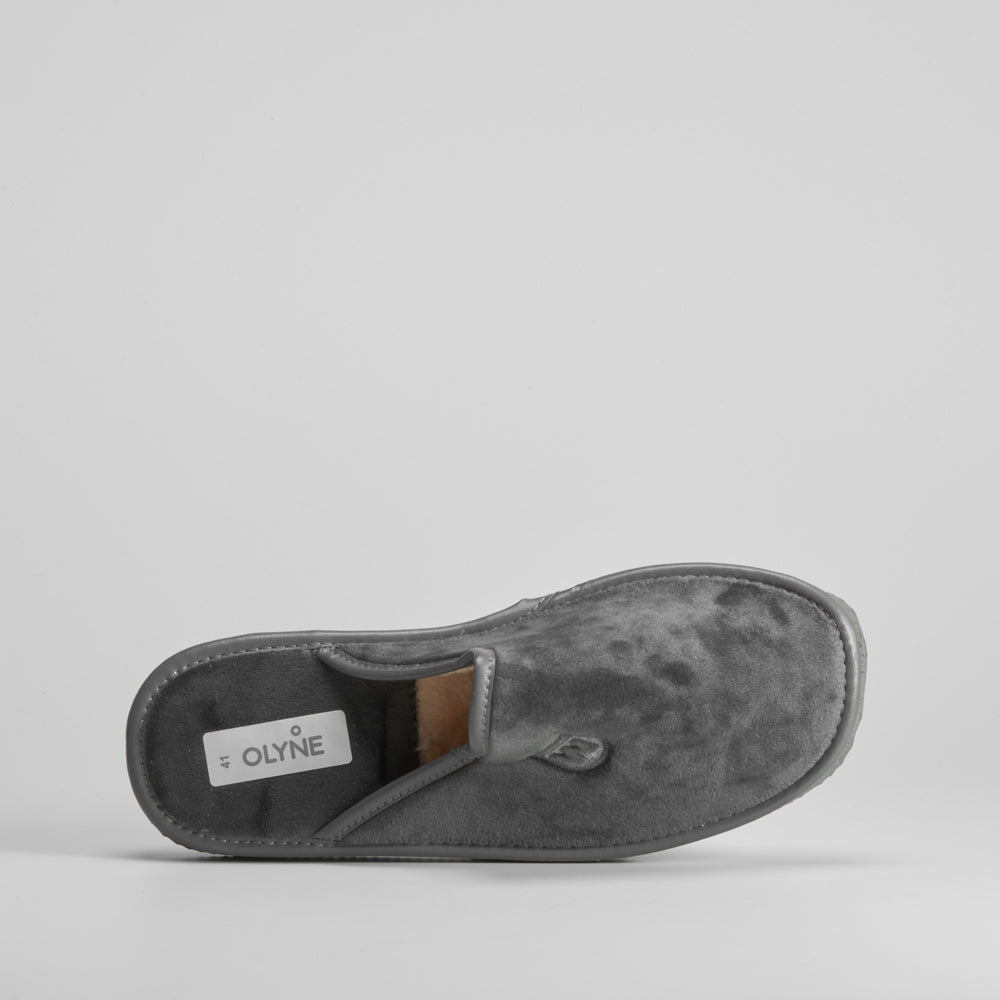 Zapatilla de casa lisa destalonada OLYNE