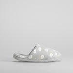 Zapatilla casa gris abierta estampado OLYNE