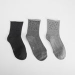 Pack 3 calcetines strass gris MERKAL