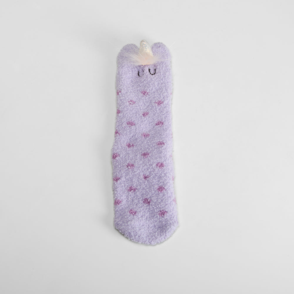 Calcetín antideslizante unicornio lila MERKAL