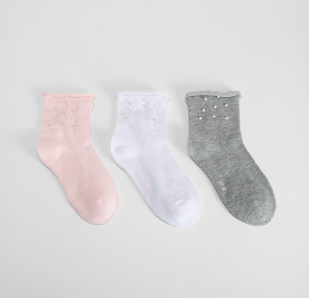 Pack 3 calcetines perlas multicolor MERKAL