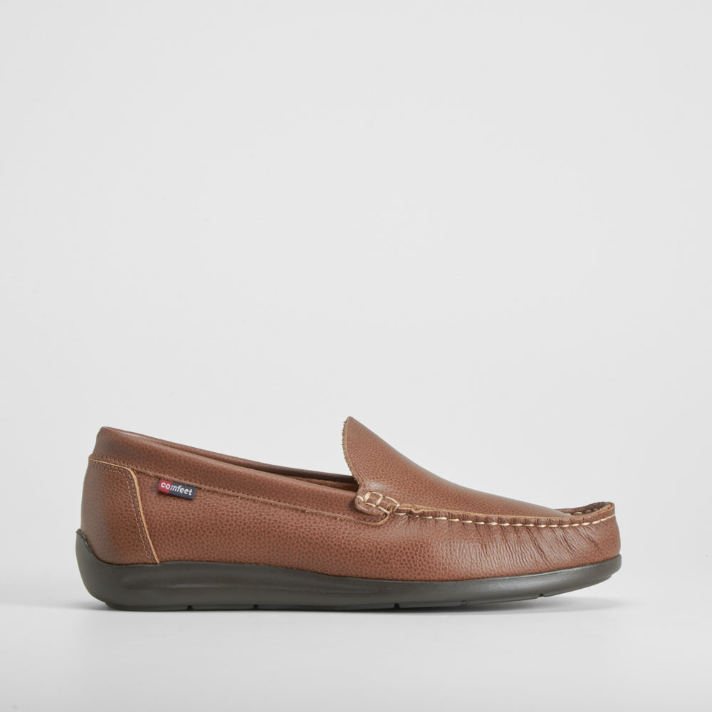 Mocasín piel marrón COMFEET