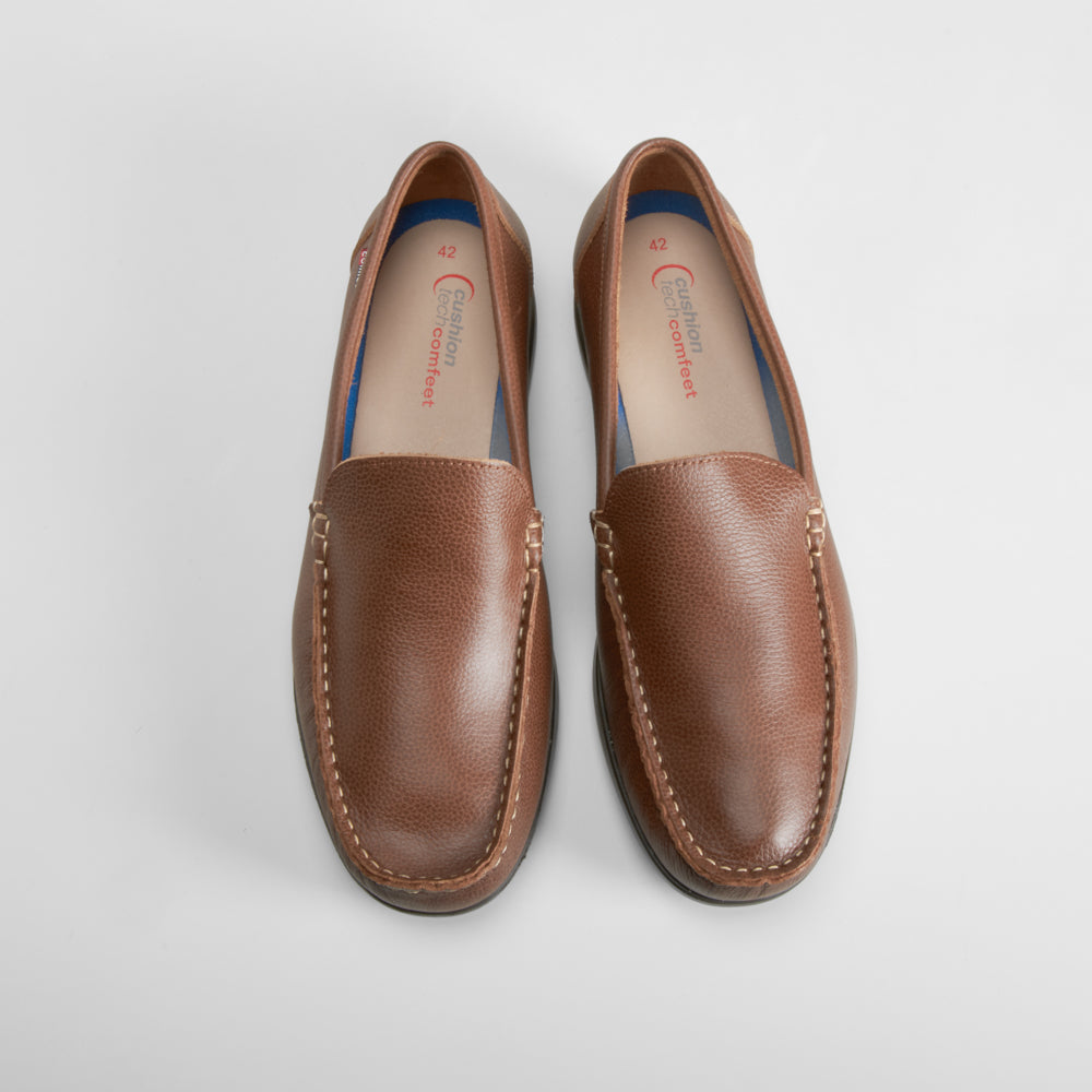 Mocasín piel marrón COMFEET