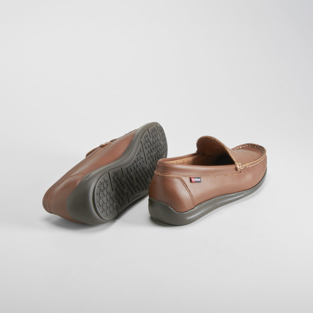 Mocasín piel marrón COMFEET