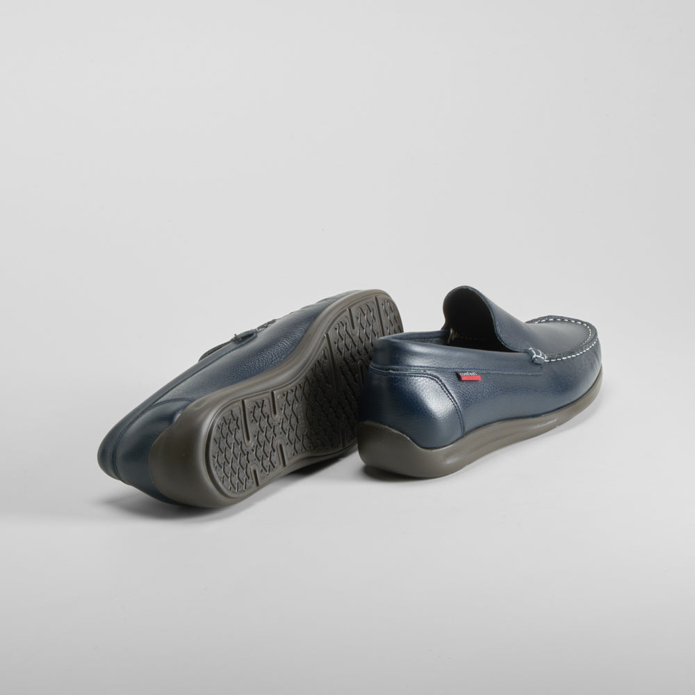 Mocasín casual de piel azul COMFEET