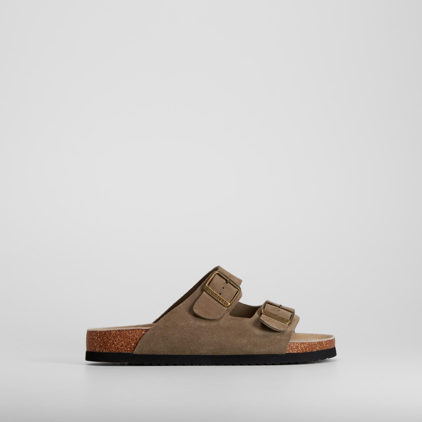 Sandalia bio de piel con velcro beige COMFEET