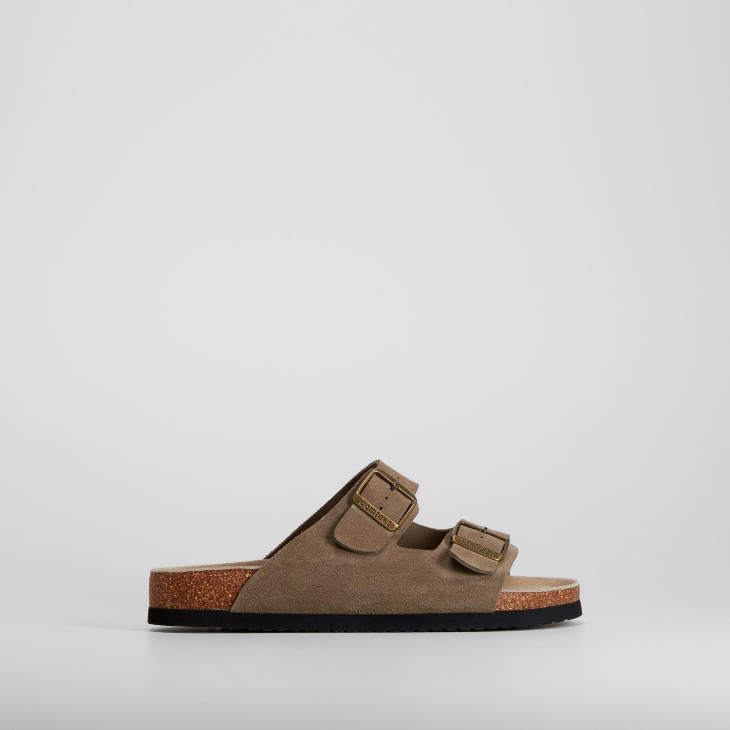 Sandalia bio de piel con velcro beige COMFEET