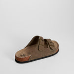 Sandalia bio de piel con velcro beige COMFEET