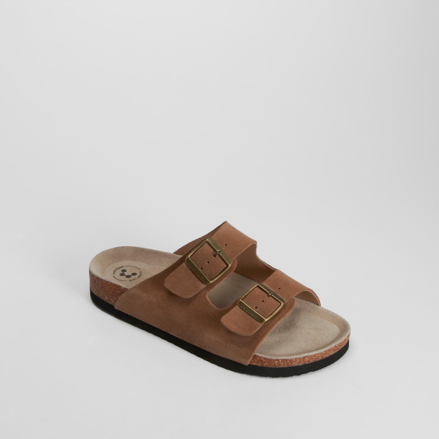 Sandalia bio de piel marrón COMFEET