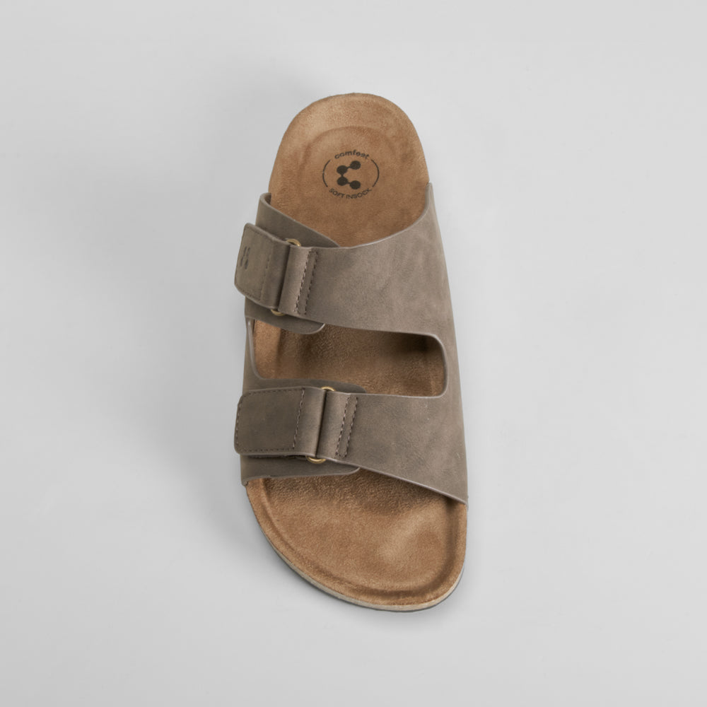 Sandalia bio de velcro Soft Insock marrón COMFEET