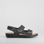 Sandalia triple velcro 3D Therapy  negra COMFEET