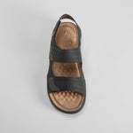 Sandalia triple velcro 3D Therapy  negra COMFEET