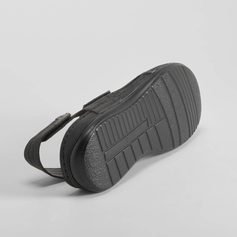 Sandalia triple velcro 3D Therapy  negra COMFEET