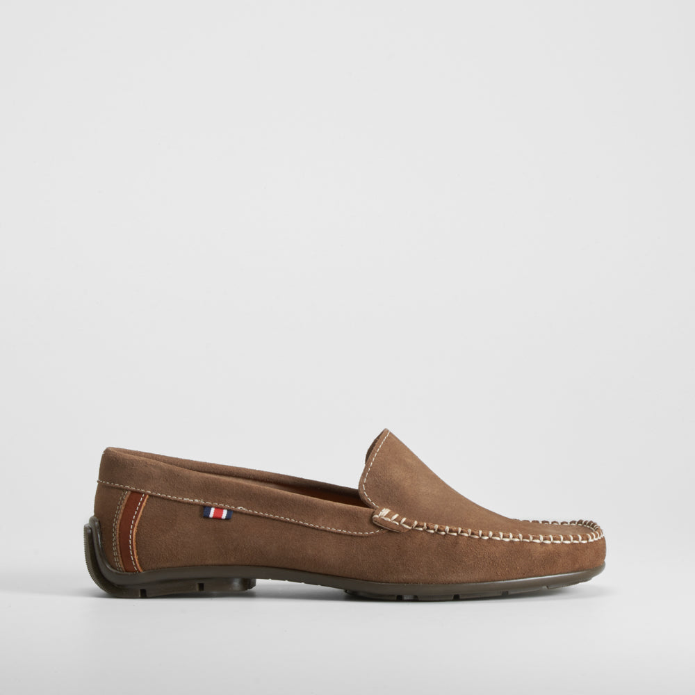 Mocasín serraje piel marrón claro MR HANSEN
