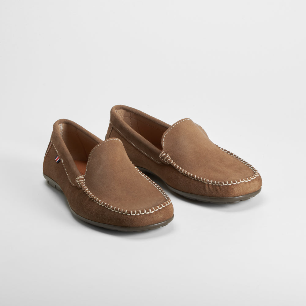Mocasín serraje piel marrón claro MR HANSEN