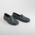 Mocasín piel azul marino MR. HANSEN