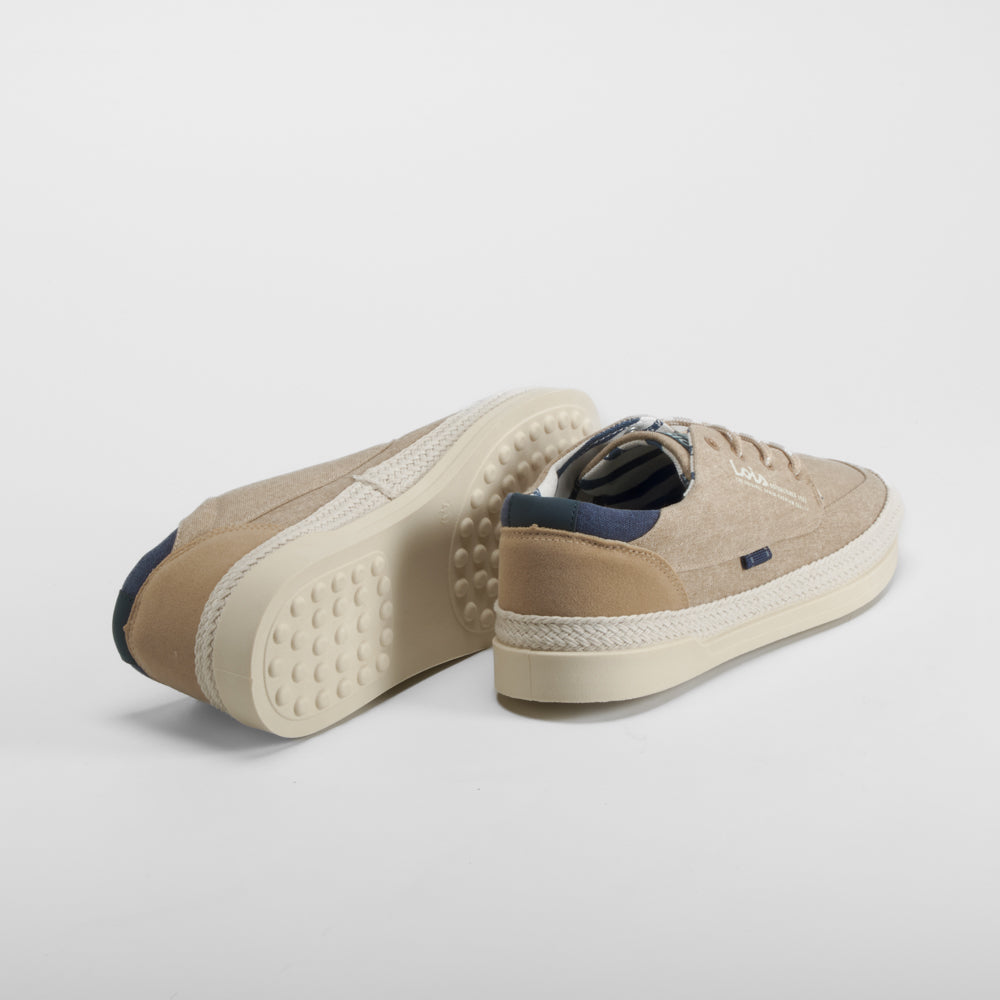 Zapatilla lona slip on yute beige LOIS