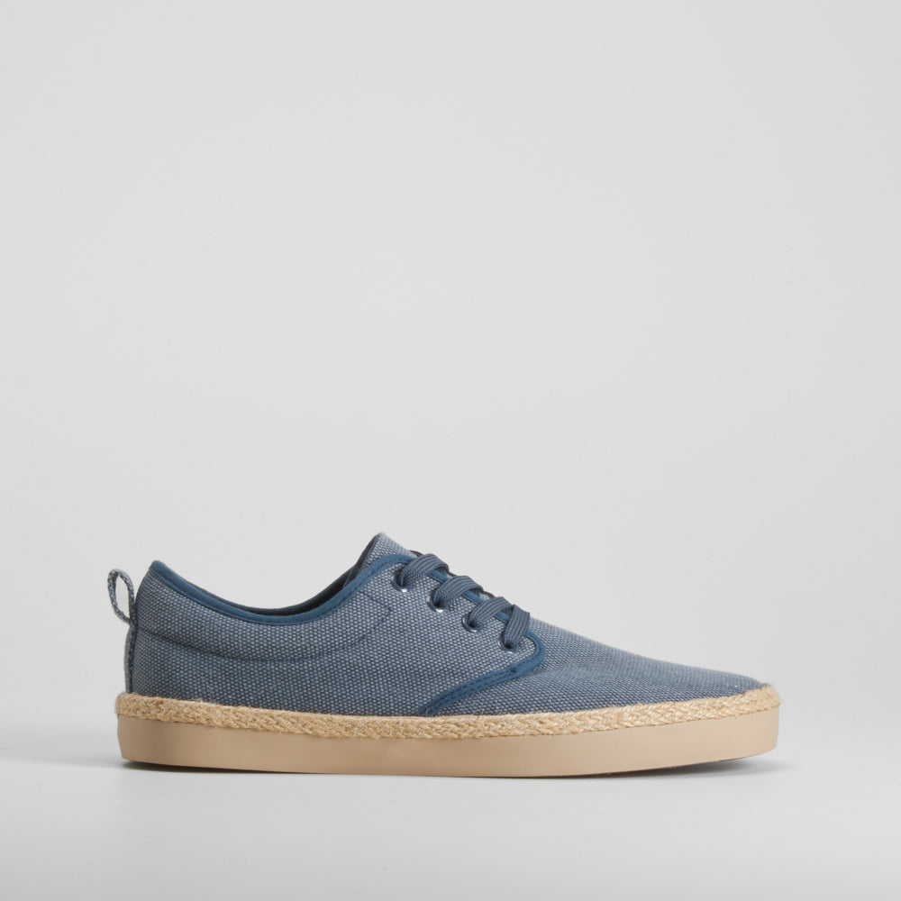 Blucher de lona y yute azul marino NYC