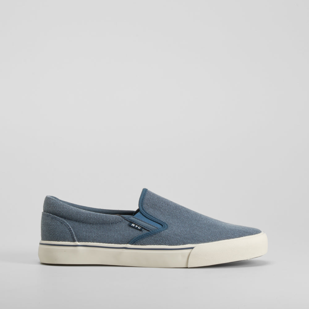 Zapatilla lona slip on azul NYC