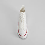 Zapatilla alta lona de color blanco NYC