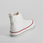 Zapatilla alta lona de color blanco NYC
